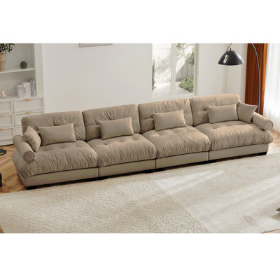 Canapé modulaire en velours surdimensionné Comfort