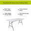 Candrea 6ft Folding Table Heavy Duty Indoor Outdoor Garden Catering BBQ Foldable Table for Picnic