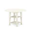 Ensemble de salle à manger 5 pièces comprenant une table de cuisine ronde avec abattant et étagères et 4 chaises Parson en tissu lin beige clair, 107 x 107 cm, blanc lin-1205175207-1205175205