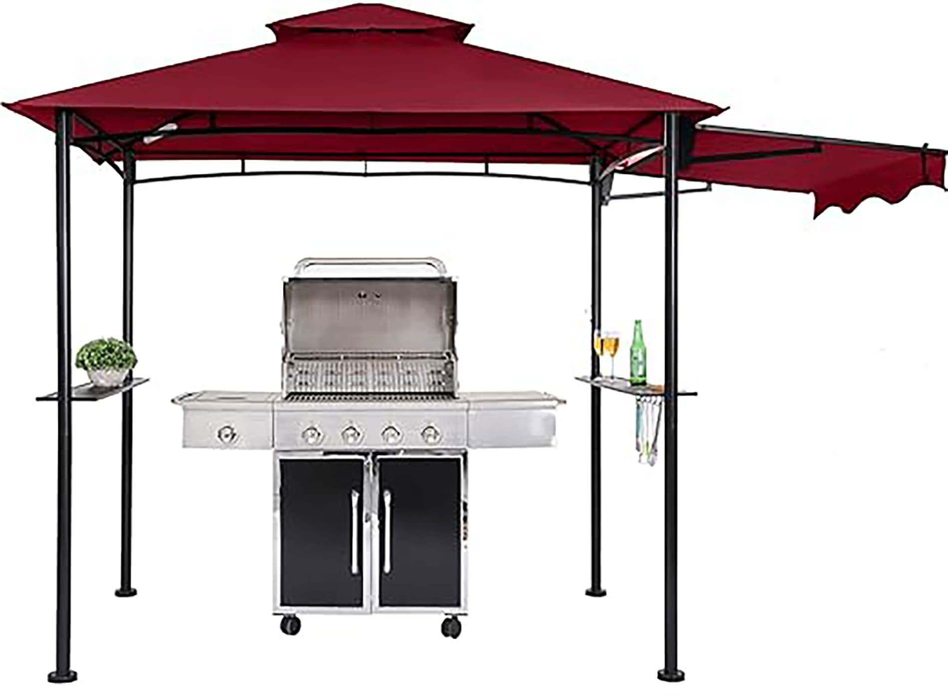 ONOTIM Shadesizzle BBQ Canopy Patio Grill Gazebo With Enhanced Shadow