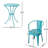 3 Powder Coated Iron Outdoor Key Holder In Teal 3 Pc Kd Metal Furniture --393184220