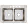 Lustertone 33" L x 22" W Double Basin Drop-In Kitchen Sink