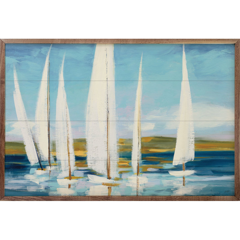 Horizon, voilier par Julia Purinton, H 16 po x l 24 po