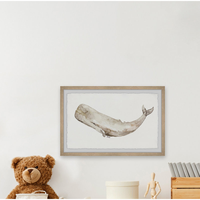 Reproduction encadrée Heavener «Stone-Like Whale», H 16 po x l 24 po x P 1,5 po