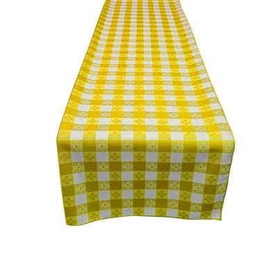 Poplin Tavern Gingham Checkered Polyester Table Runner