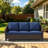 3-Seat PE Wicker Outdoor Patio Sofa with 4" Cushions-659815420