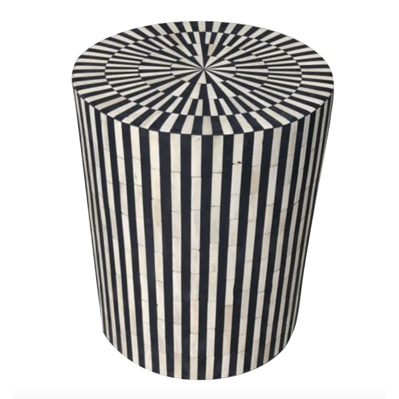Solid + Manufactured Wood Accent Stool