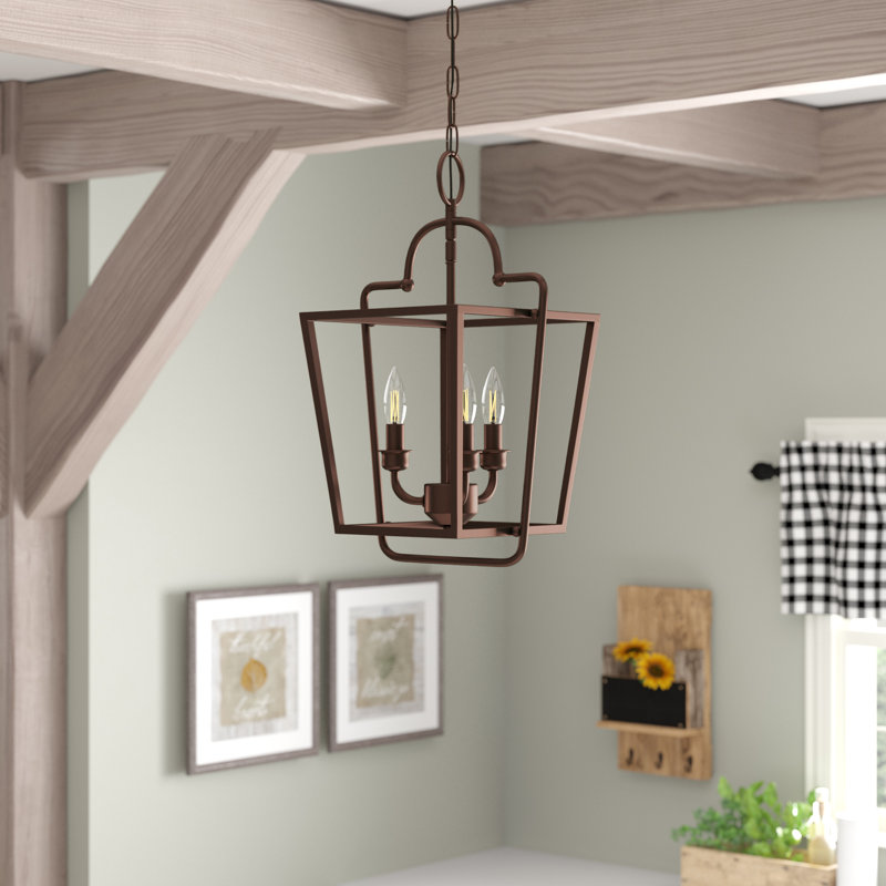 Artavion 3 - Light Lantern Geometric Pendant, Rubbed Bronze