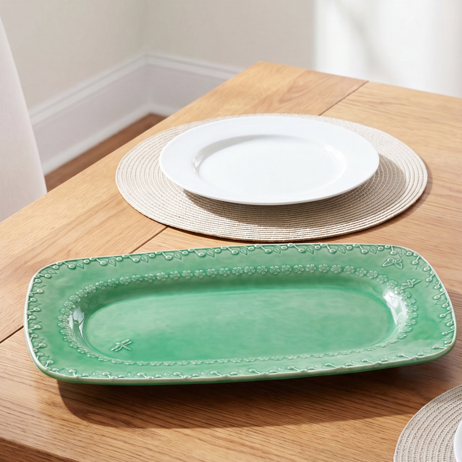 Flora Platter, Green