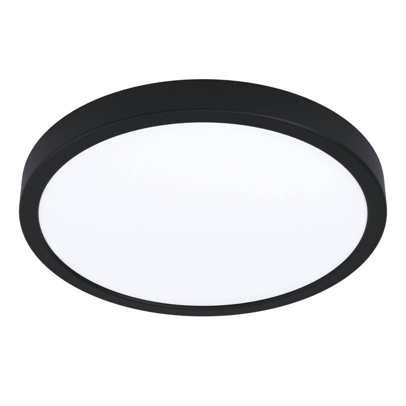 Aftonshire Flush Mount, 2.8cm H x 28.5cm W x 28.5cm D, Black