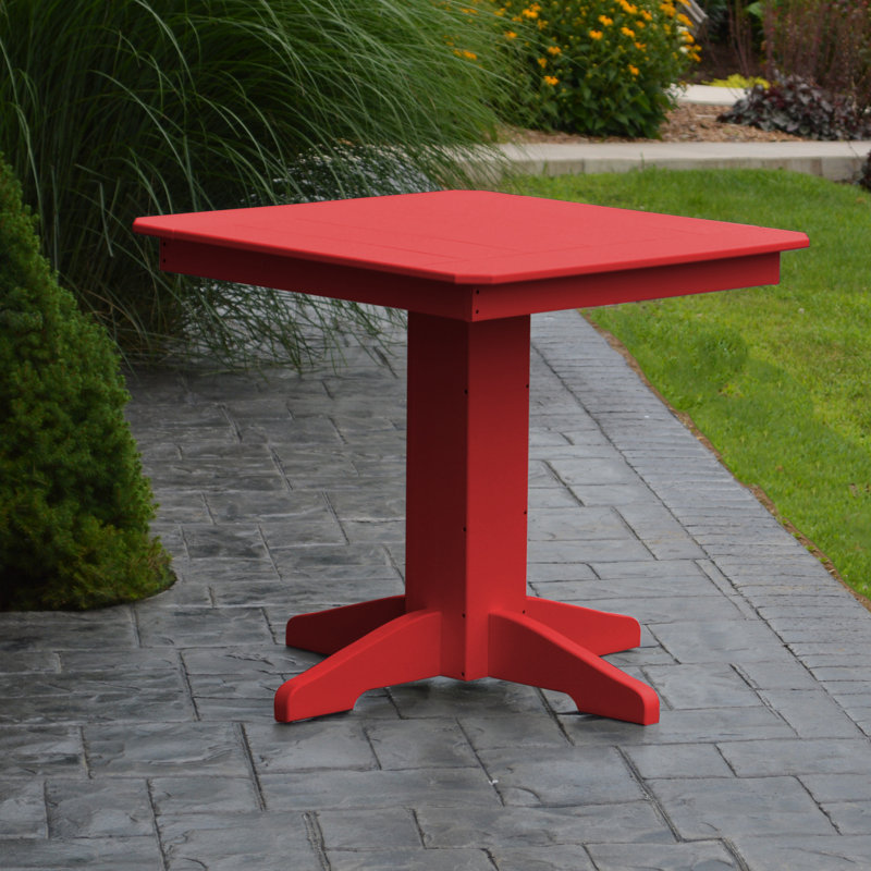 Table de salle à manger Nettie, Rouge vif, L 33 po x l 33 po