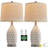 Intissar 3-Way Dimmable Ceramic Bedside Lamp with USB Port for Desk, Office