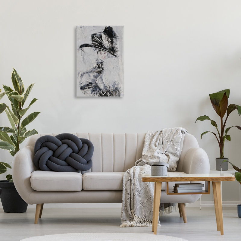 Toile abstraite et sophistiquée Audrey, design par Lucille Lee, H 30 po x l 20 po