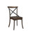 Chaise d'appoint Brady en chêne foncé et noir (ensemble de 2)