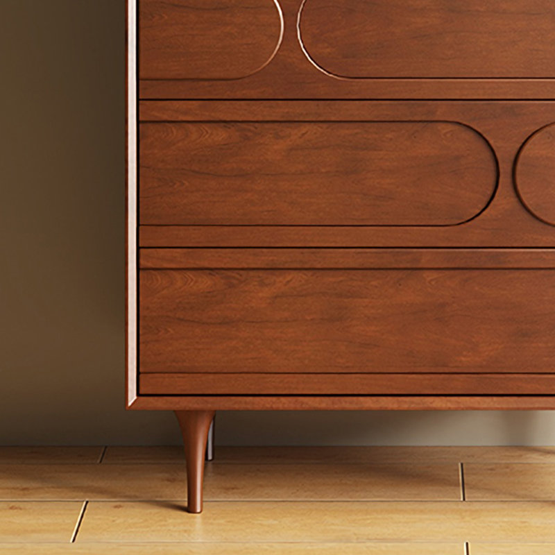Commode d'appoint standard simple en bois de couleur noyer