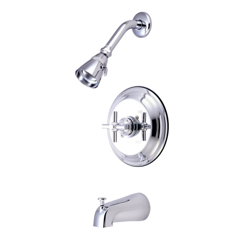 Thermostatic Tub and Shower Faucet Trim, Polished Chrome