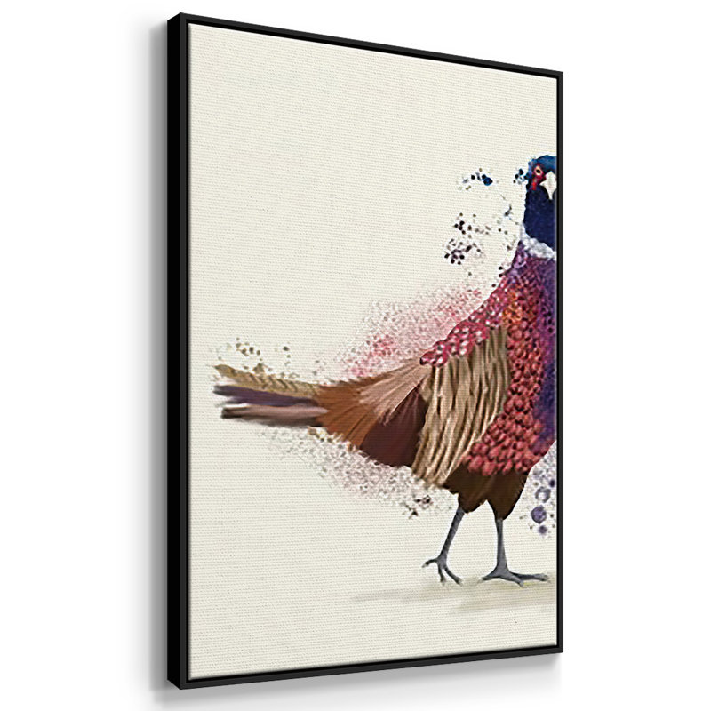 " Pheasant Trio " 3 - Pieces, Black, 24" H x 48" W x 2" D