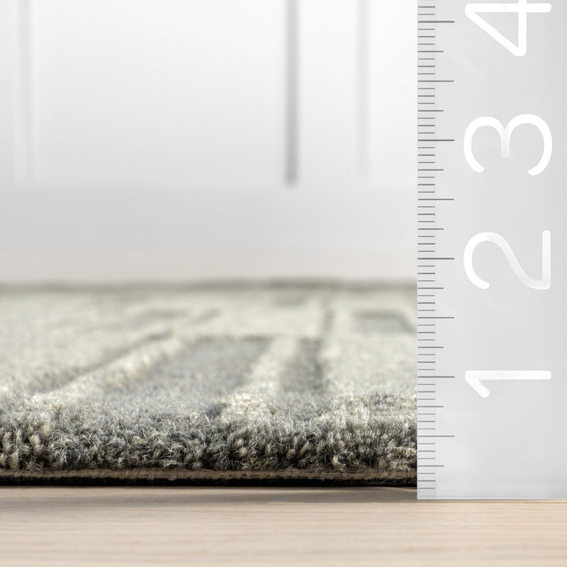 Tapis en laine à carreaux Starke, Rectangle 6 pi x 9 pi