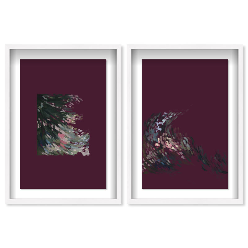 Delicate Spring Set Shadowbox Abstract Print by Oliver Gal, Black Frame, 10 x 15, 11.5"H x 16.5"W, White Shadowbox