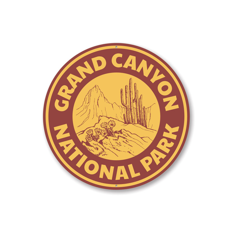 Grand Canyon Park Aluminum Sign, 12" H x 12" W x 0.04" D