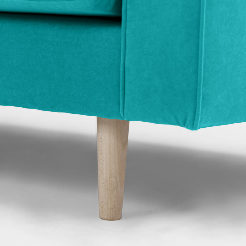 Boubacar Upholstered Armchair, Turquoise, Natural
