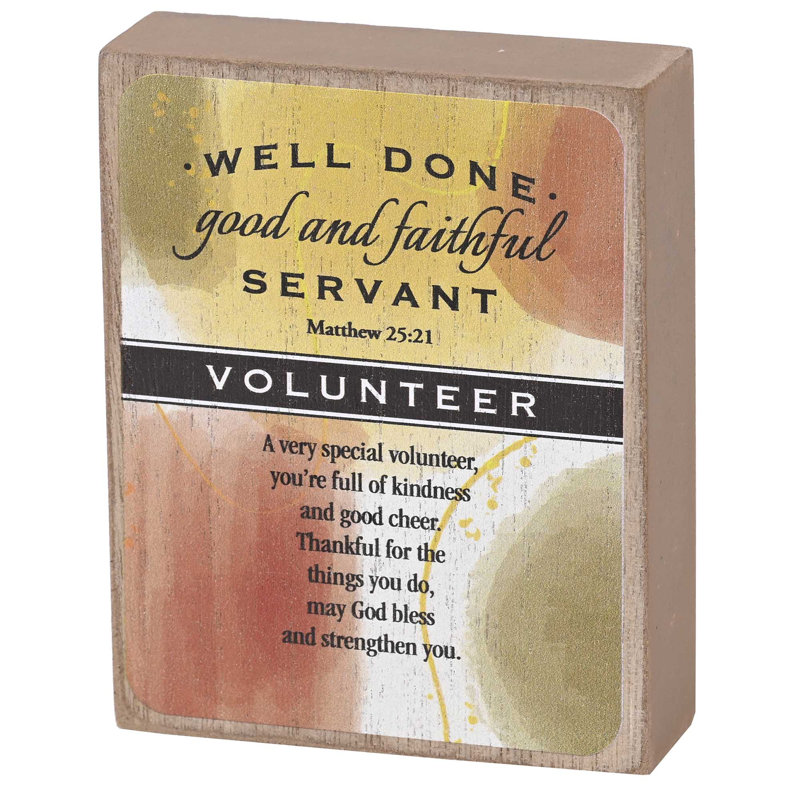 Plaque de table spéciale Volunteer 3 x 4