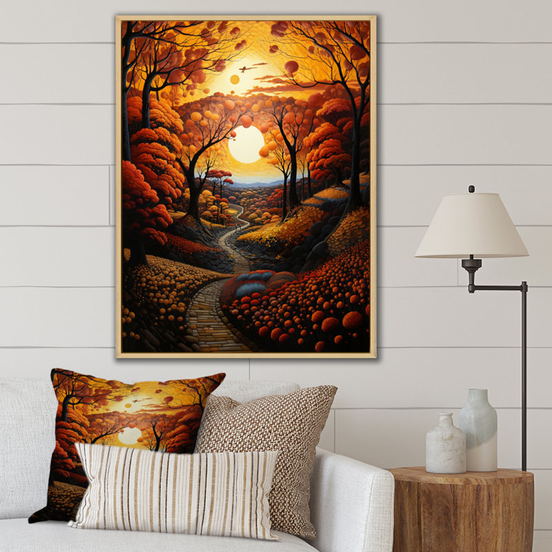 «Basiran Countryside Autumnal Canopy Patchwork III», reproduction sur toile, H 32 po x l 24 po x P 1 po