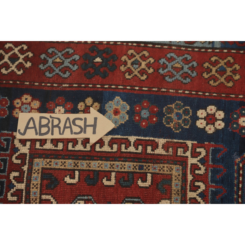 Tapis à motif de teinture de légumes oriental tribal pré-1900 5 x 9