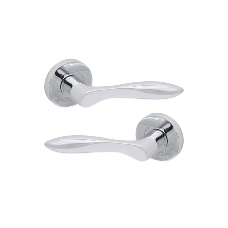 Pearle Lever Door Handle, Polished Chrome