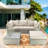 5 Piece Rattan Sectional Seating Group With Cushions-673850021-673850019