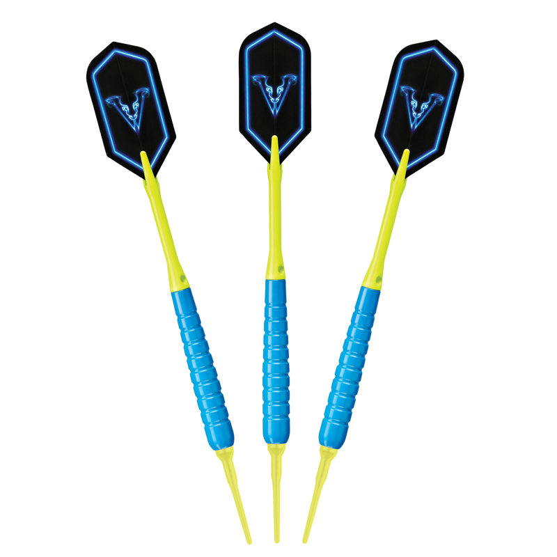 Jeu de fléchettes Viper V Glo, Jaune / Bleu