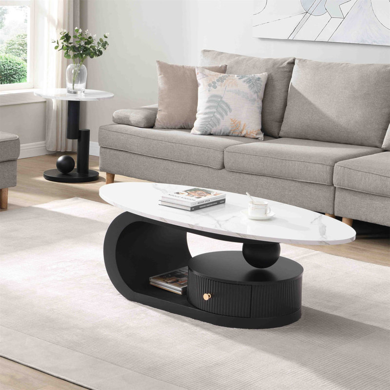 Ensemble de 2 tables de bout Modern Modern, Noir, noir, noir, noir