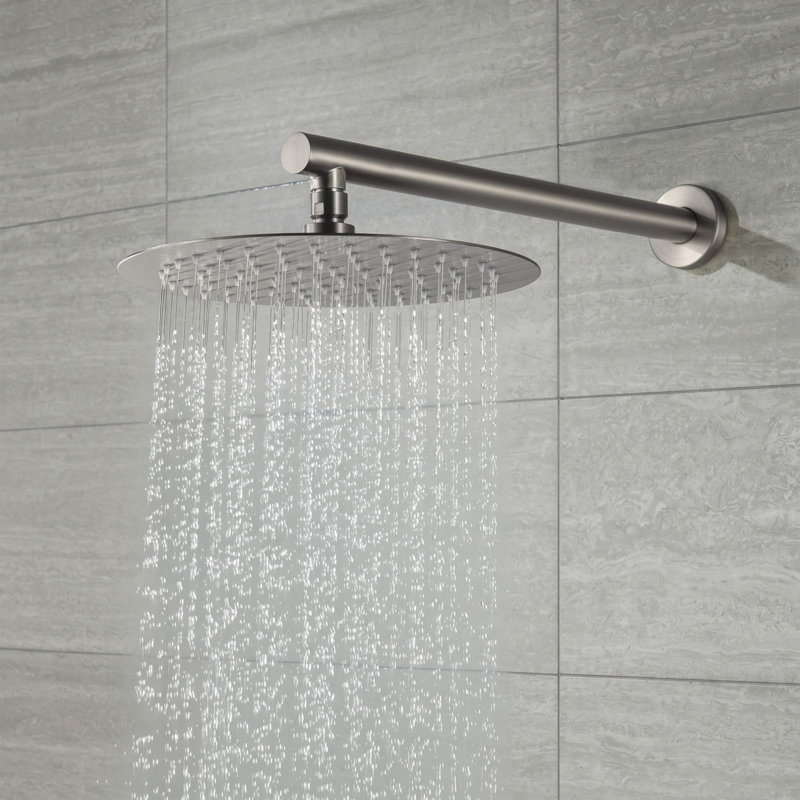 Circular 2-Function Thermostatic Complete Shower Faucet Set, Brushed Nickel