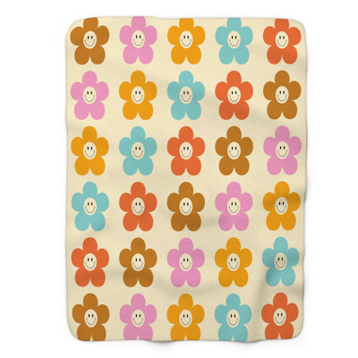 Retro Joy - couverture Sherpa de qualité supérieure 1 pièce
