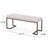 Upholstered Button Tufted Bench,Beige and Bronze