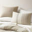 Édredon pour lit double / grand 3 pièces - couleur terre, tissage gaufré spécial, coton doux à 100%, bourre de bourre, tons d'utilisation toute l'année et motif rayé, mélange, moelleux pour les saisons, fabrication-121262463