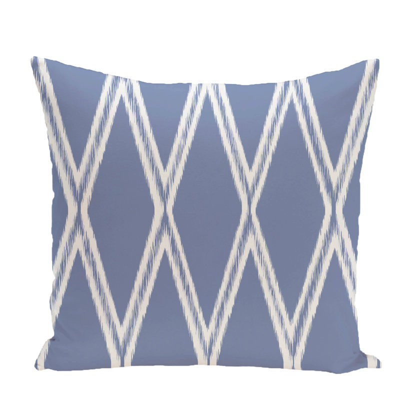 Geometric Reversible Throw Pillow, 26" H x 26" W x 1" D, Cornflower