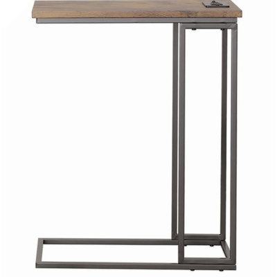 C-Shape Snack Table With Power Outlet