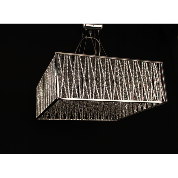 5 - Light Chrome Square/Rectangle Pendant