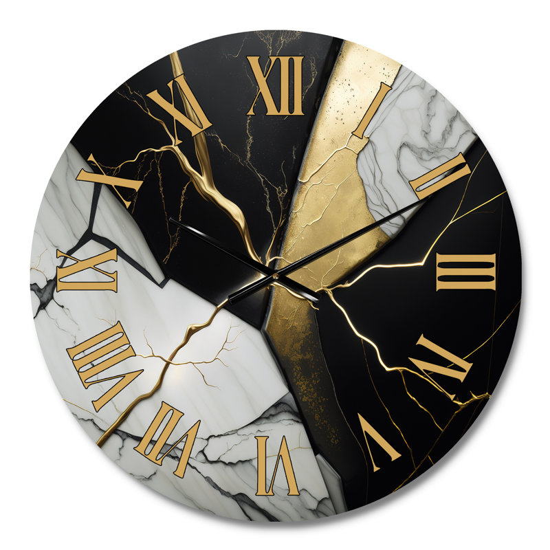 Horloge murale abstraite Geode, Médium
