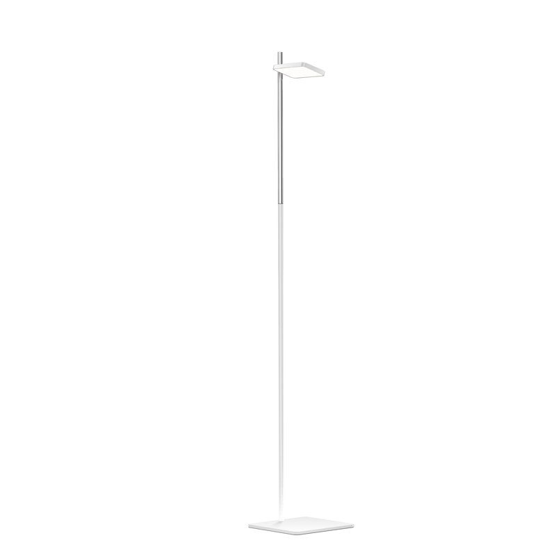 Talia Floor Lamp, White/Chrome