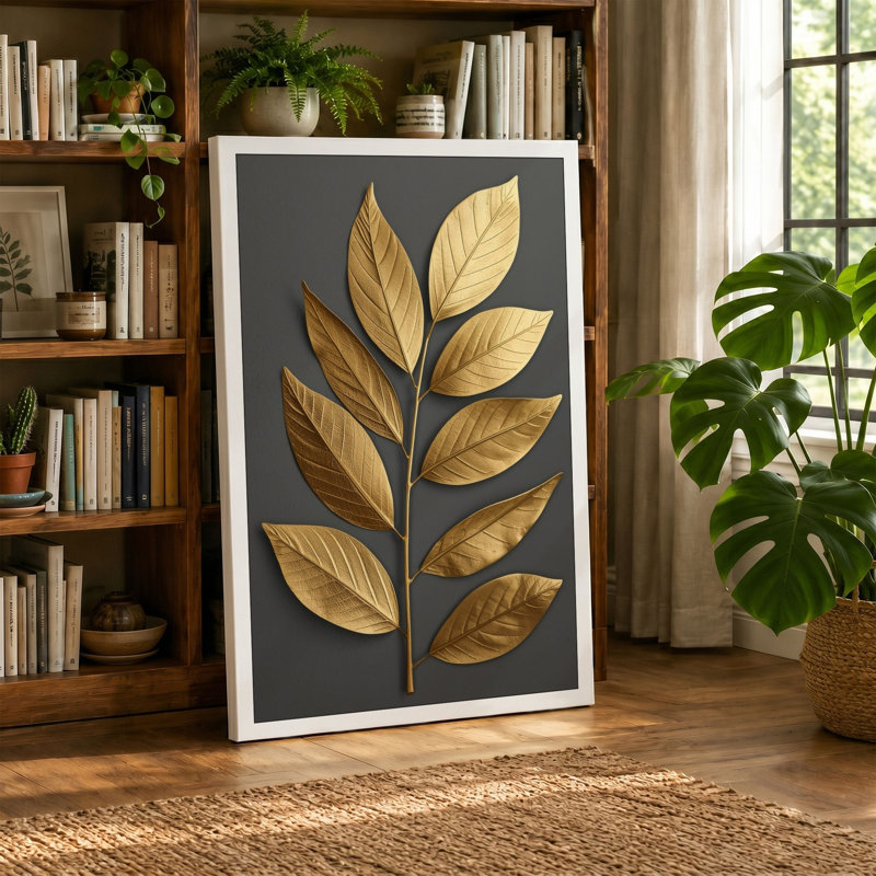 Gilded Botanica Botanical - Wrapped Canvas, 18x12 - 45.7 x 30.5 cm, Sage Border