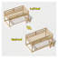 Lit simple mezzanine bas en chêne, structure en bois de pin massif convertible pour enfants