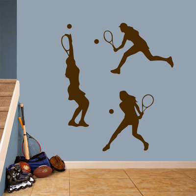 Ensemble 3 pièces de décalcomanie murale de tennis de tennis Angleterre