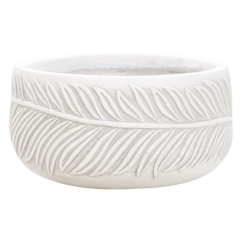 Aneyah Pot Planter, 14cm H x 25cm W x 25cm D, White