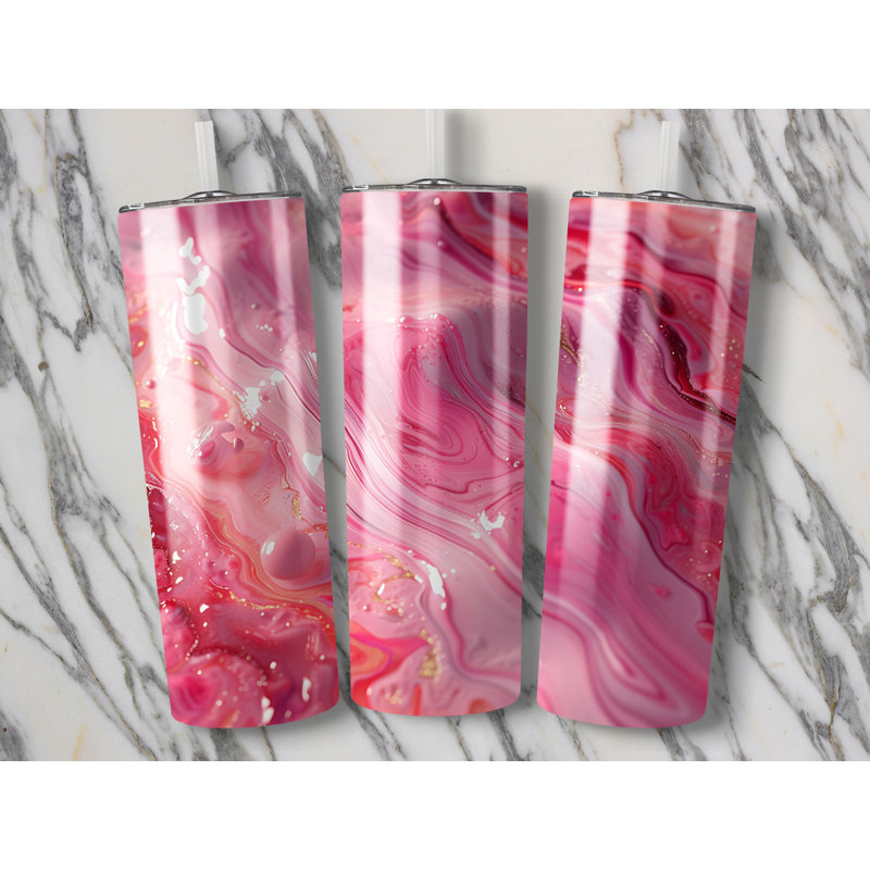 Choose Handmade Tumblers 591ml Vacuum Insulated Stainless Steel (18/8) Travel Tumbler with Straw