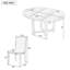 Ensemble de table de salle à manger extensible avec chaises rembourrées, idéal pour les réunions de famille et pour améliorer l'ambiance de l'espace repas.