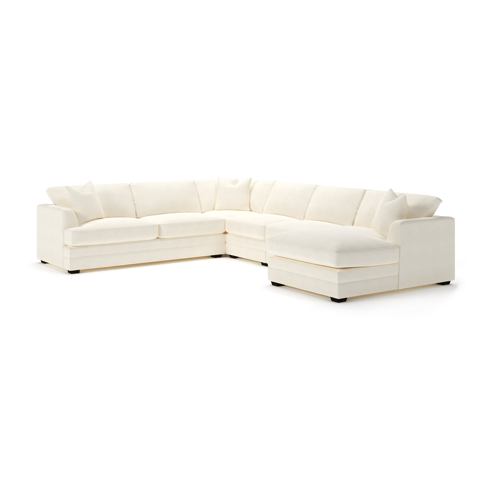 Edan 5-Piece Upholstered Sectional, Cruise Adrift, Conversation Pearl Basketweave