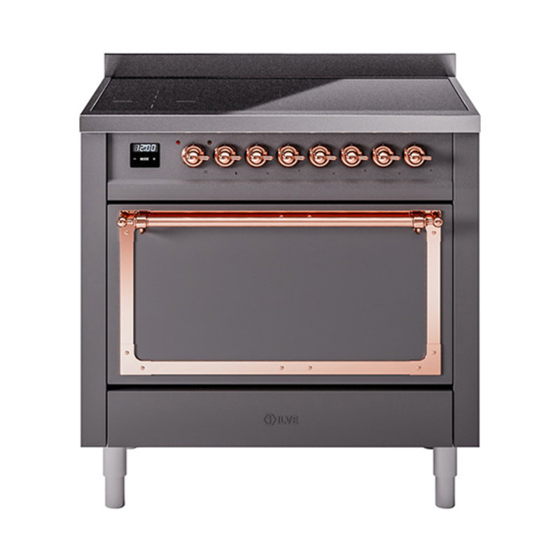 ILVE Nostalgie II Noblesse 36 in Induction Range, Graphite Matte/Copper