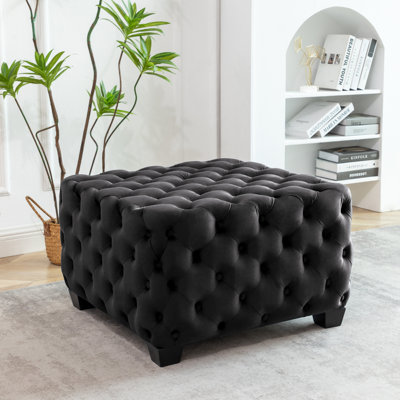 Eligah Velvet Ottoman
